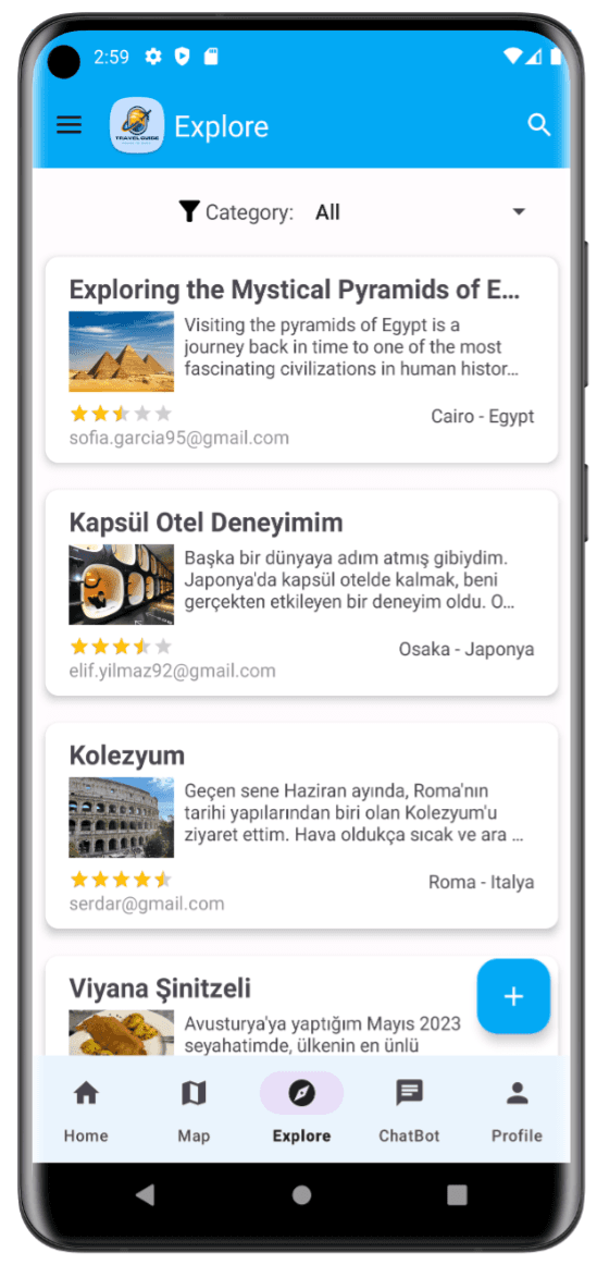 Yapay Zeka Destekli Seyahat Rehberi Mobil Uygulaması Görüntü 11